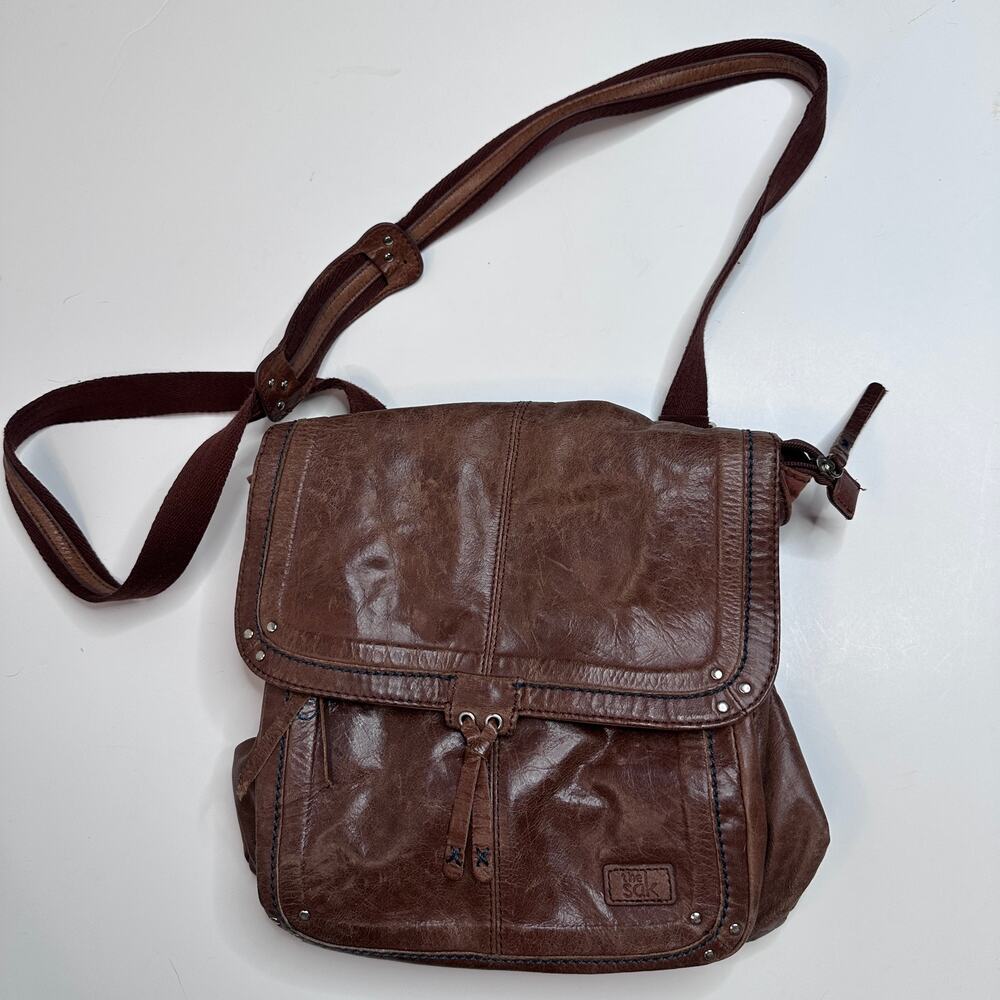 The Sak Ventura Convertible Crossbody Backpack Brown Leather Bag